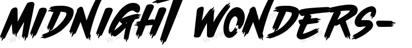 midnight wonders字体转换